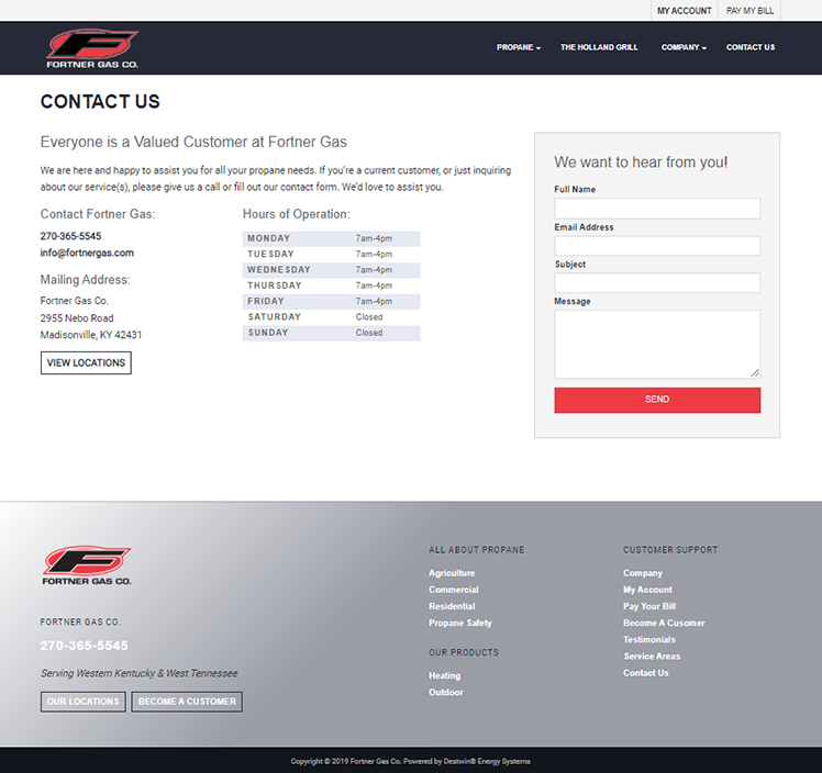 Fortner Contact Page