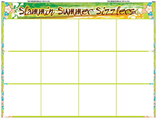 Summer Sizzler Centerfold layout