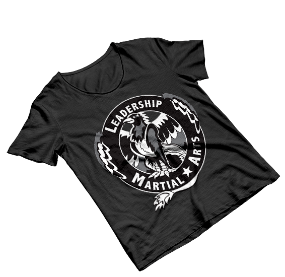 Leadership Martial Arts BW Logo on T-shirt