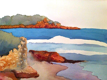 Good Harbor Beach Watercolor Painting